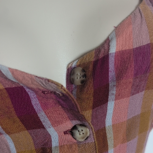 Volcom Checkered Midi Dress with Button Detail - Picture 4 of 8